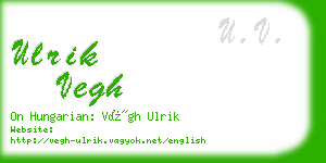 ulrik vegh business card